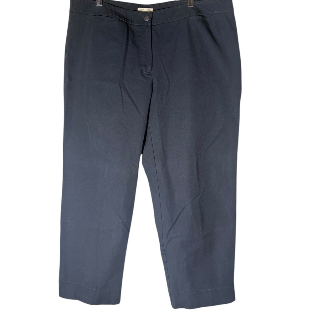 Eileen Fisher Organic Cotton Stretch Cargo gray Pant Womens Size Large